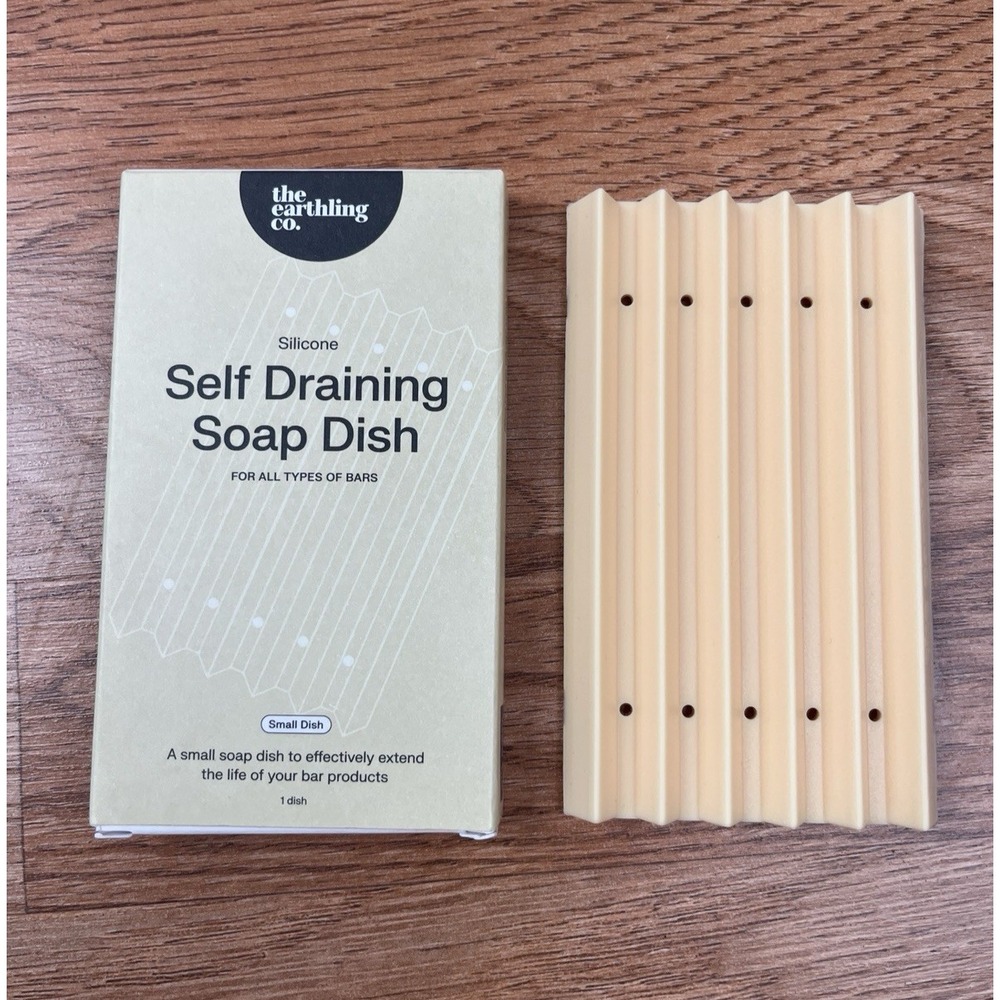 The Earthling Co. Silicone Self Draining Soap Dish For Bar‎ Soap NEW